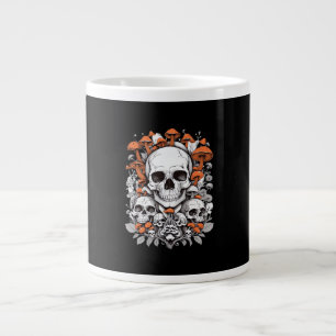 Whimsigoth Skulls & Mushrooms Vintage Botanical Ae Large Coffee Mug