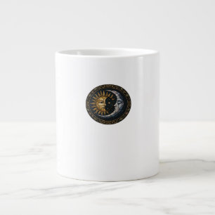 Whimsigoth Stained Glass Moon And Sun Classic Large Coffee Mug