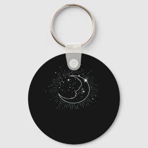 Whimsigoth Starry Night Moon Witchy Classic Key Ring