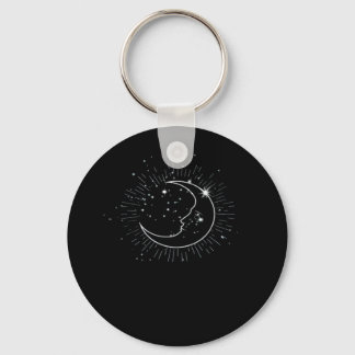 Whimsigoth Starry Night Moon Witchy Classic Key Ring