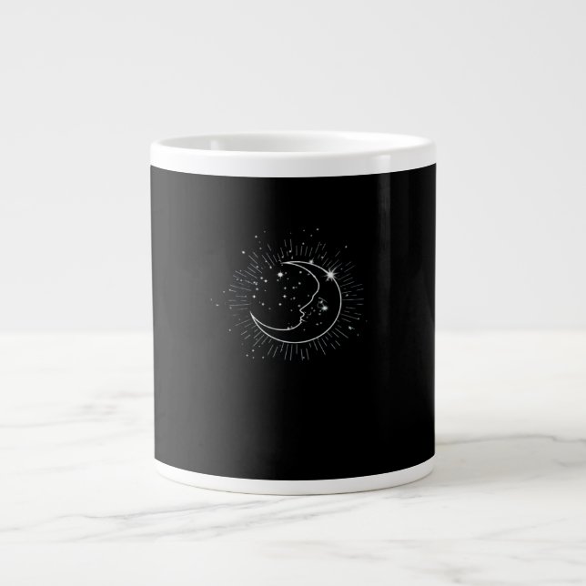 Whimsigoth Starry Night Moon Witchy Classic Large Coffee Mug (Front)