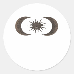 Whimsigoth Sun And Moons Classic Round Sticker