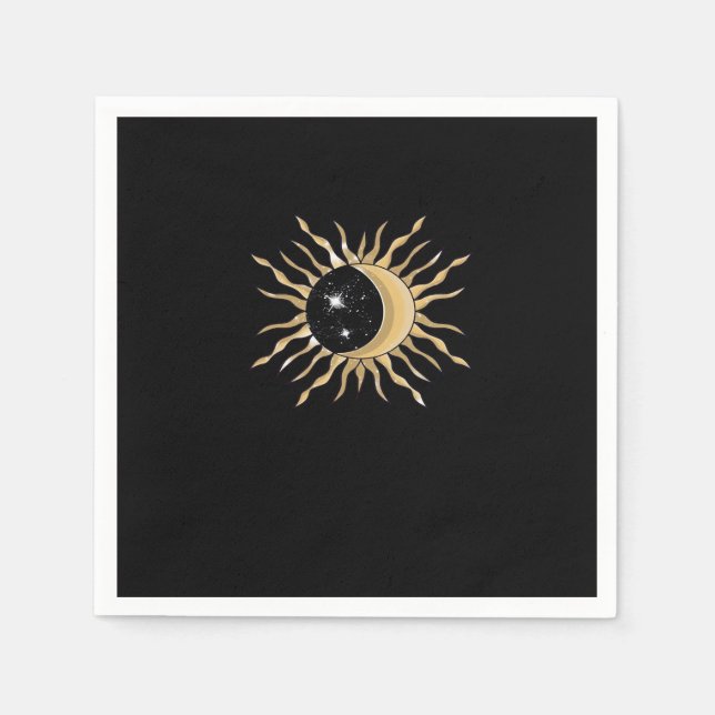 Whimsigoth Sun Moon Space Classic Napkin (Front)