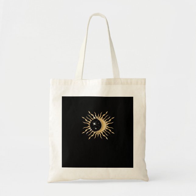 Whimsigoth Sun Moon Space Classic Tote Bag (Front)