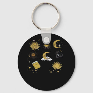 Whimsigoth Sun Moon Witchy Classic Key Ring