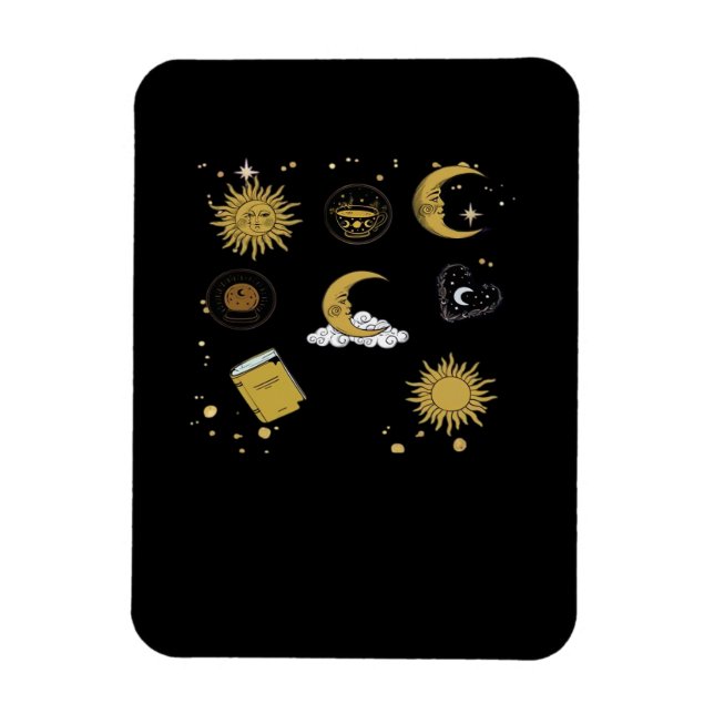 Whimsigoth Sun Moon Witchy Classic Magnet (Vertical)