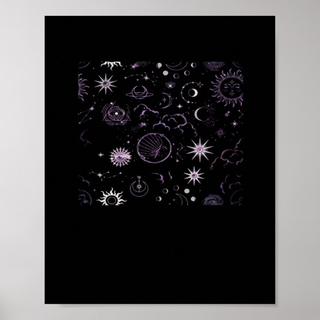 Whimsigoth Sun Moon Witchy Classic Poster (Front)