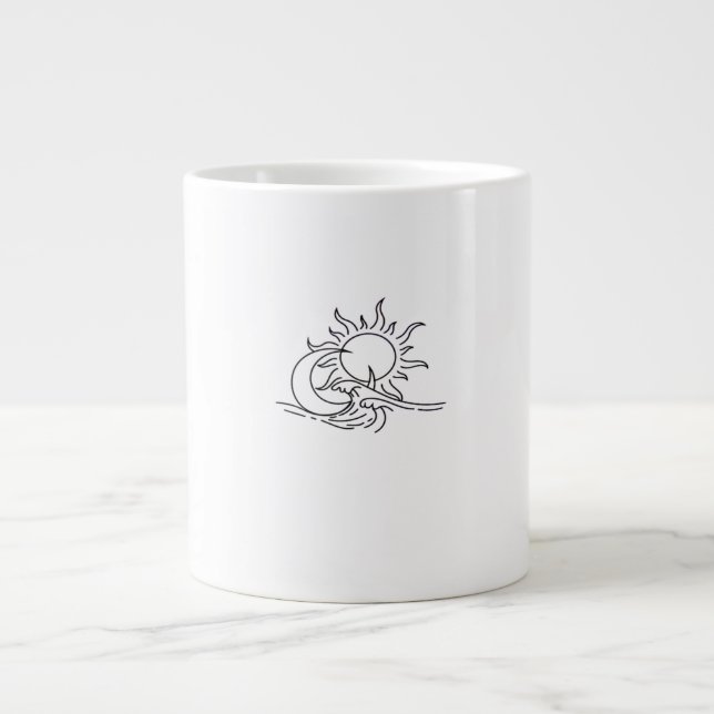 Whimsigoth Sun Sea Witchy Large Coffee Mug (Front)