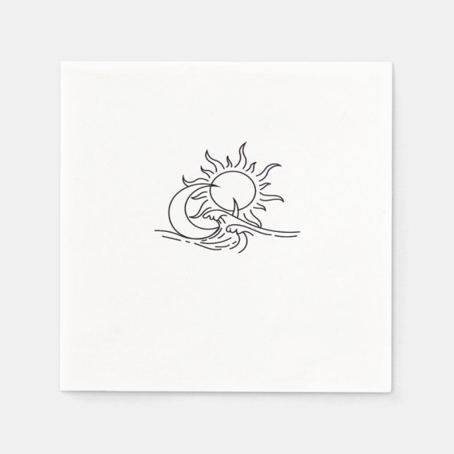 Whimsigoth Sun Sea Witchy Napkin (Front)