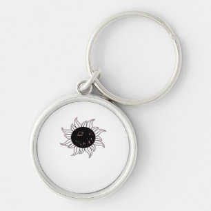 Whimsigoth Sun Space Mountains And Sunset Key Ring