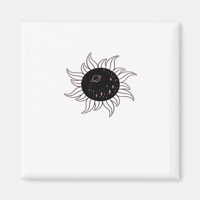 Whimsigoth Sun Space Mountains And Sunset Magnet (Front)