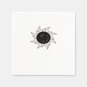 Whimsigoth Sun Space Mountains And Sunset Napkin