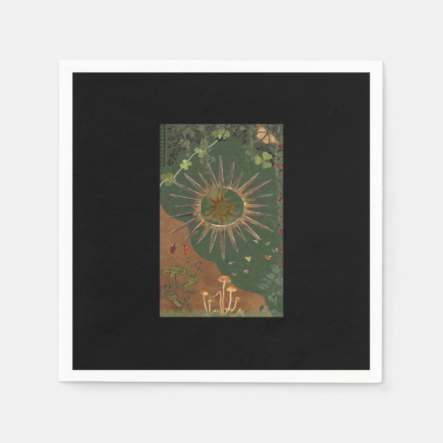 Whimsigoth Swirl Poster Napkin (Front)