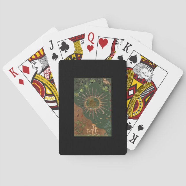 Whimsigoth Swirl Poster Playing Cards (Back)