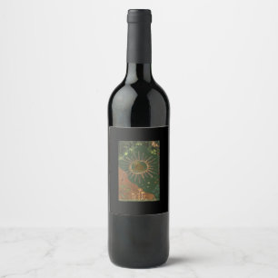 Whimsigoth Swirl Poster Wine Label
