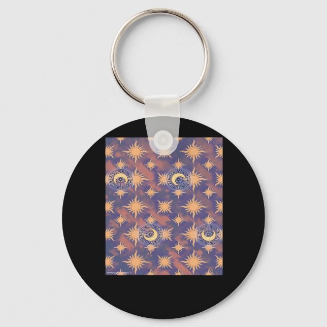 Whimsigoth Wallpaper Classic Key Ring (Front)