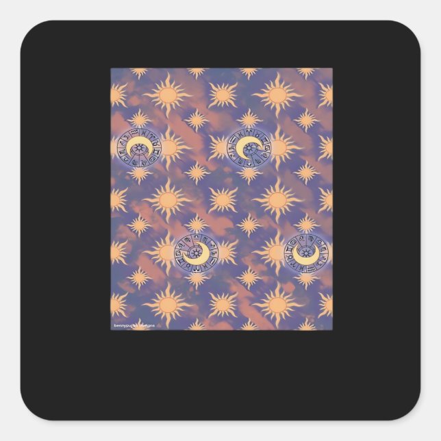 Whimsigoth Wallpaper Classic Square Sticker (Front)