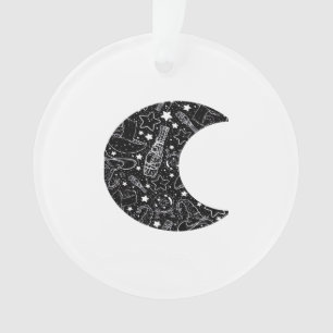 Whimsigoth Witch Moon Wicca Kawaii Goth Tattoo Ast Ornament