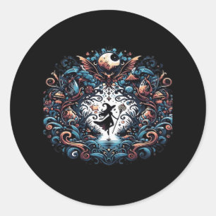 Whimsigoth Witch Within A Classic Round Sticker