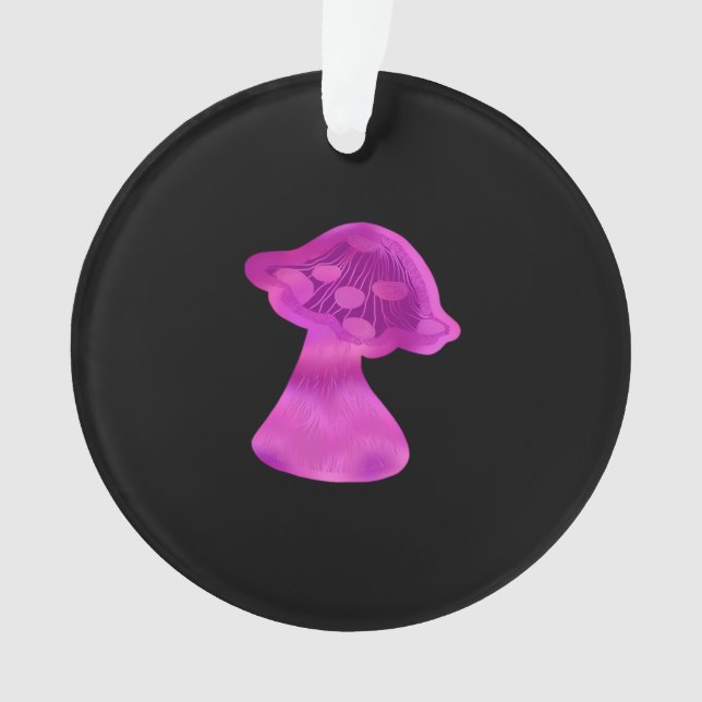Whimsigoth Zen Pattern Mushroom Ornament (Front)