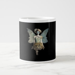 Whimsigoth Zombie Fairy Old Timey Gothic Moody Art Large Coffee Mug