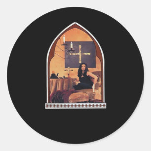 Whimsigothic Cathedral Window Classic Classic Round Sticker