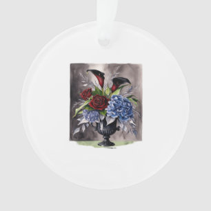 Whimsigothic – Gothic Floral Vase Aesthetic Classi Ornament