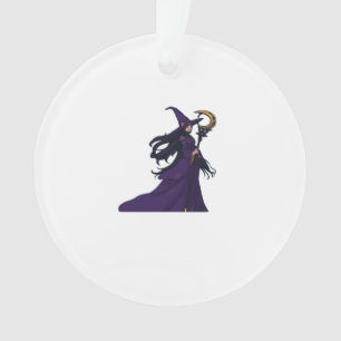 Whimsigothic Moon Witch Ornament