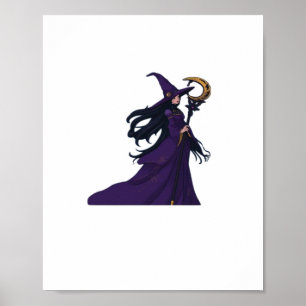 Whimsigothic Moon Witch Poster