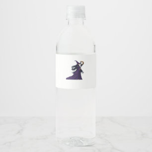 Whimsigothic Moon Witch Water Bottle Label