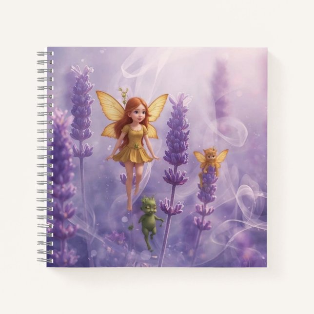 Whimsy Among the Purple Blooms Notebook (Front)