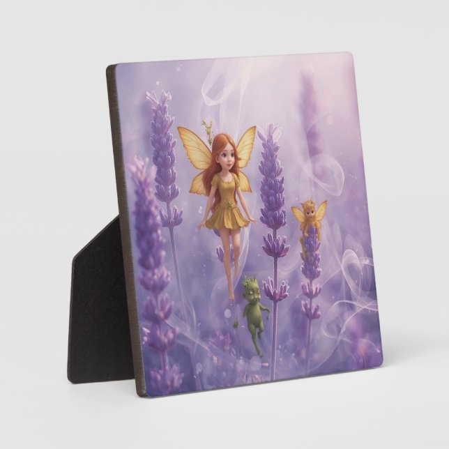 Whimsy Among the Purple Blooms Plaque (Front)