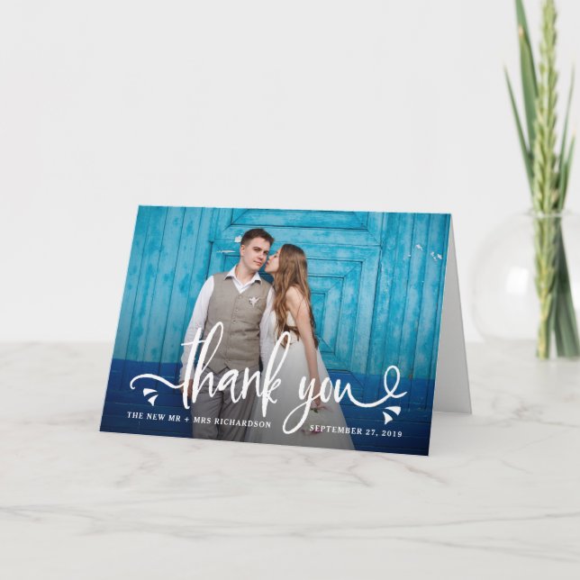Whimsy and Charm | Wedding Thank You with Photo (Front)