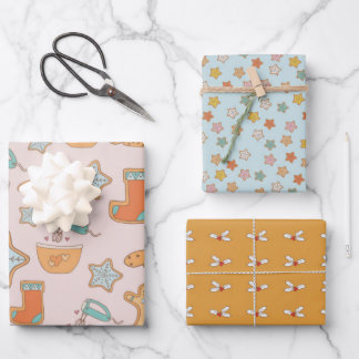 Whimsy baking design, cookies and biscuits wrapping paper sheet