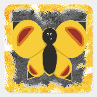 Whimsy Butterfly Square Sticker