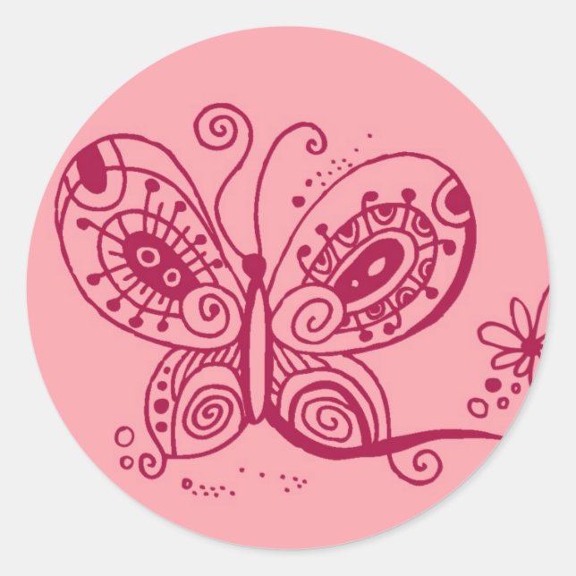 Whimsy Butterfly Sticker (Front)