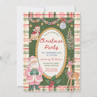 Whimsy Colourful Christmas Party Invitation