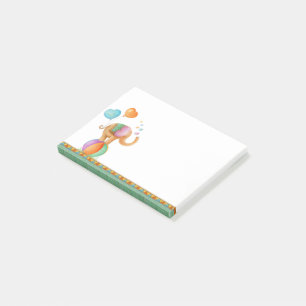 Whimsy elephant on a ball art post it notes