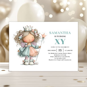 Whimsy Fairy Girl 4th Birthday Cute Magical invite