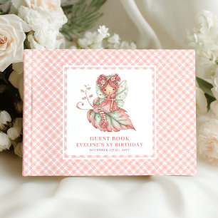 Whimsy Fairy Girl Birthday Blush Floral Guestbook