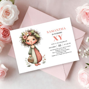 Whimsy Fairy Girl Birthday Blush Pink Magic invite