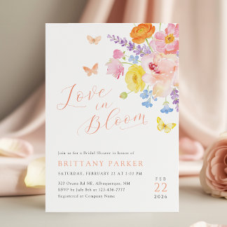 Whimsy Floral Bridal Shower Invitation