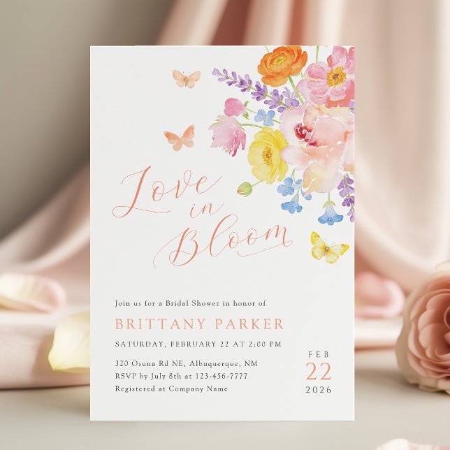 Whimsy Floral Bridal Shower Invitation (Creator Uploaded)