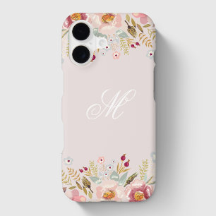 Whimsy Floral Monogram Pink