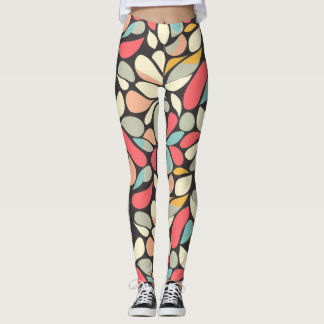 Whimsy Floral Vintage Fashion Pattern Leggings