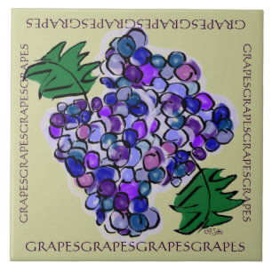 Whimsy Grapes Tile
