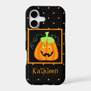 Whimsy Halloween Pumpkin Black Name Personalised