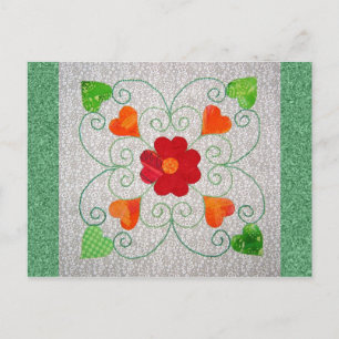 Whimsy Hearts Quilt - Block #2 Postcard