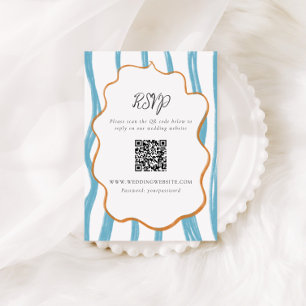 Whimsy Illustrated Wedding QR Code Enclosure Card