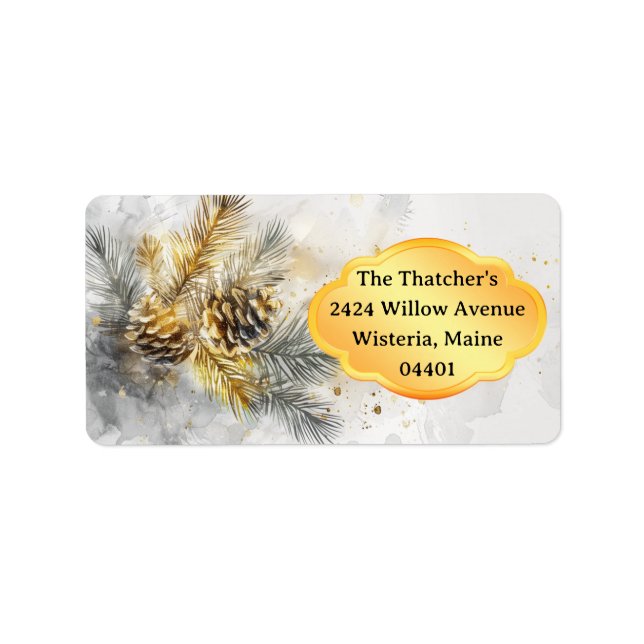 Whimsy in Christmas Garlands Return Address Labels (Front)